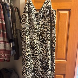 Target Black and White Patterned Midi Dress